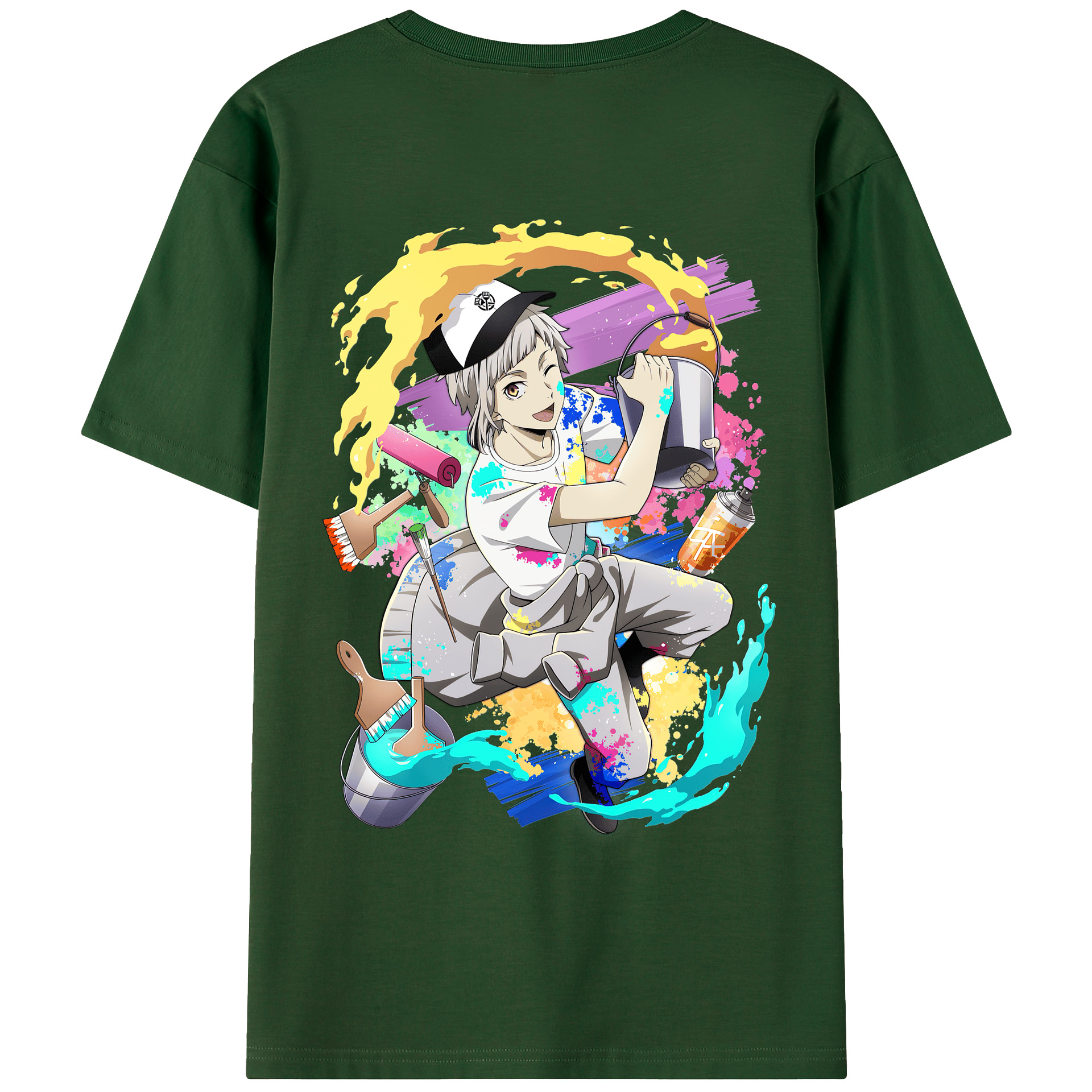 （画像用） 文豪ストレイドッグス Bungo Stray Dogs 綿100％半袖Tシャツ（背面プリント）